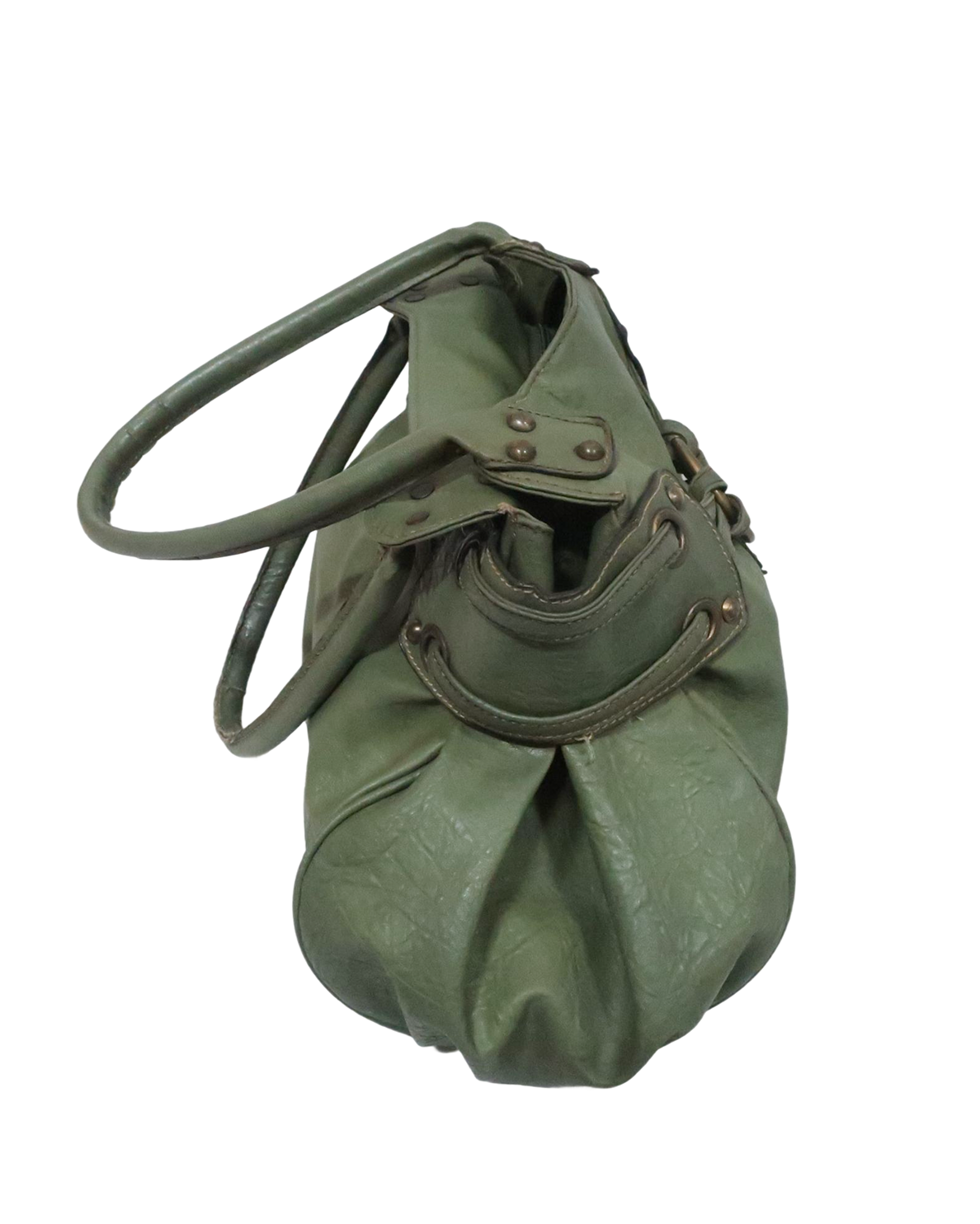 D&G Dolce & Gabbana Forest Green Leather Bag