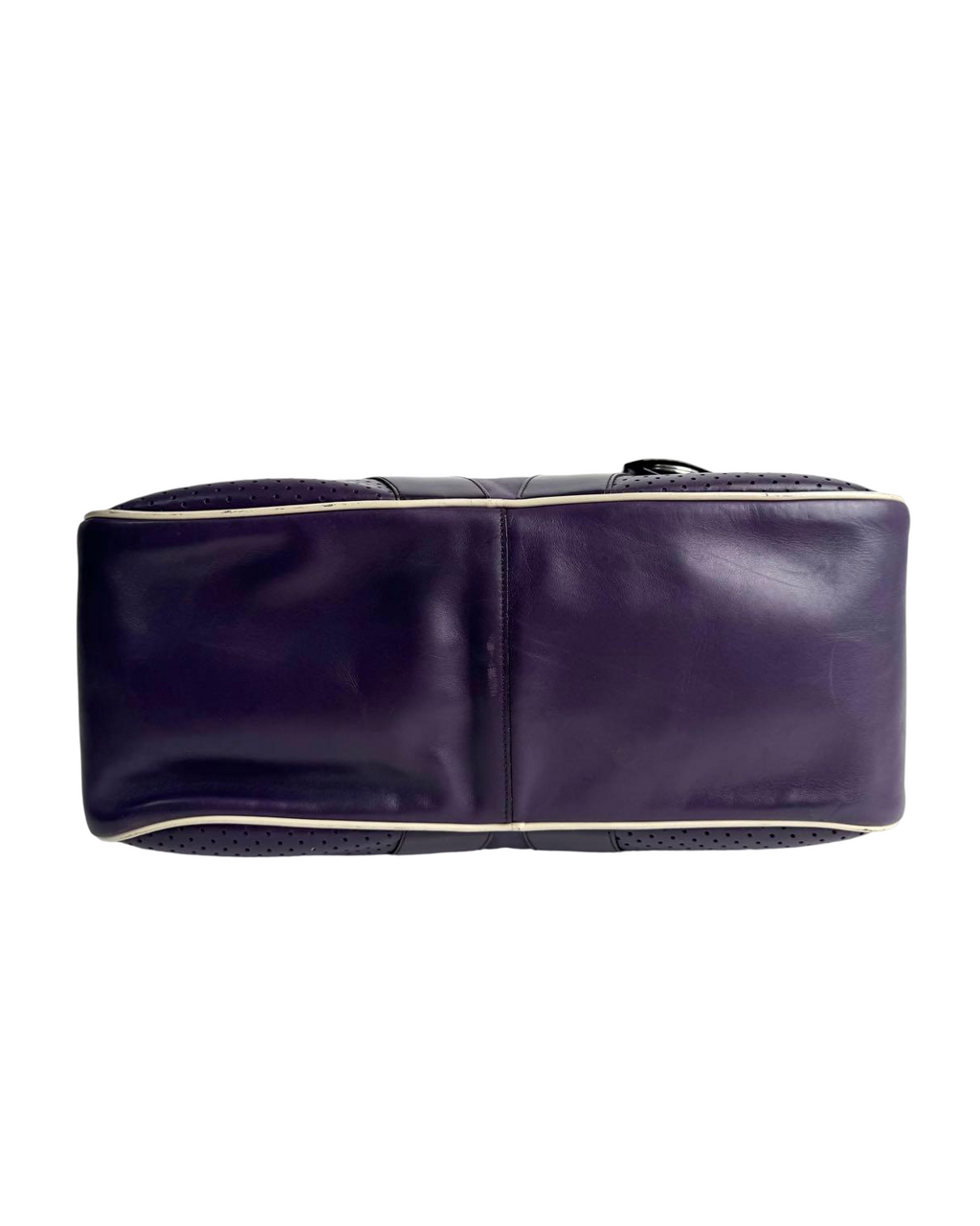 Prada Vitello Drive Purple Bowling Bag